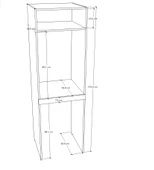 MDF (HIGH GLOSS) DİCLE KIRMIZI ÇAMAŞIR MAKİNESİ VE KURUTMA MAKİNESİ DOLABI - 2