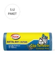 Battal Boy Çöp Torbası 75 x 90 cm 10 Lu Rulo x 5 Paket = 50 Adet (Mavi) - 1