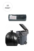 Hantal Boy Çöp Torbası 100 x 150 cm 10 Lu Rulo x 10 Paket = 100 Adet (Siyah) - 1