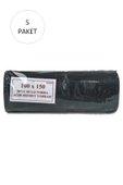 Hantal Boy Çöp Torbası 100 x 150 cm 10 Lu Rulo x 5 Paket = 50 Adet (Siyah) - 1