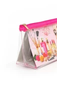 Jolly Tekli Orta Boy Şeffaf Makyaj Çantası 25cmX12cmX8CM thumbnail 2