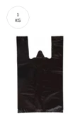Siyah Atlet Poşet Mini Boy 20x34 cm Takriben 235 Adet 1 Kg - 1
