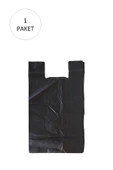 Siyah Hışır Atlet Poşet Mini Boy 22x31 cm 1 Paket Takriben 500 Adet - 1