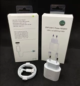 iPhone Lightning Şarj Cihazı Seti 20W USB-C Power Lightning Adaptör ve Kablosu - 1