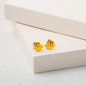 Kral Tacı 22 Ayar Pimli Altın Küpe thumbnail 2