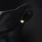 Kral Tacı 22 Ayar Pimli Altın Küpe thumbnail 3