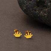 Kral Tacı 22 Ayar Pimli Altın Küpe thumbnail 5