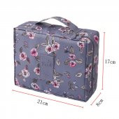 Gül Desenli Çok Fonksiyonlu Makyaj Çantası - 2