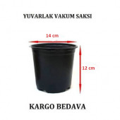 Yuvarlak Vakum Ucuz Çiçek Fide Fidan Üretim Saksısı 14cm 100 Adet - 1