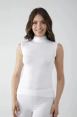 Vivaldi Kadın Beyaz Sıfır Kol Balıkçı Body 350 - 1