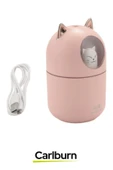 Özel Üretim Usb Kablolu Loş Işıklı Ultra Sessiz Sevimli Kedi Tasarımlı H2o Hava Nemlendirici - 3