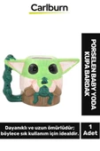 Özel Tasarım Dekoratif Şık Hediyelik Sevgili Eş Dost Arkadaş Porselen Baby Yoda Kupa Bardak - 1