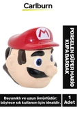 Özel Tasarım Dekoratif Şık Hediyelik Sevgili Arkadaş Porselen Süper Mario Kupa Bardak 12*10 Cm - 1
