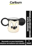 Özel Tasarım Dekoratif Şık Hediyelik Porselen Mickey Mouse Kupa Bardak 10*18 Cm - 1