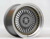 4*100*16  4*108*16*9.0 CH73.1 GUNMETAL LIP POLISH GOLD RIVES - 1