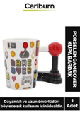 Özel Tasarım Dekoratif Şık Hediyelik Sevgili Arkadaş Porselen Game Over Kupa Bardak 11*14 Cm - 1