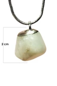 Aytaşı Doğal Taşı Zincirli El Yapımı Kolye Uç: 2 cm Zincir: 20 cm Kutulu thumbnail 2