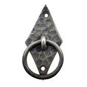 Antika Tarz Dekoratif Pirinç Dik Baklava Halka , Mobilya Kulbu - 82x41 mm, Oksit - 1