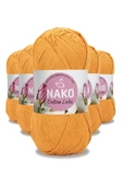 5 Adet Cotton Lüks Yelek Tunik Kazak Bluz Hırka İpi Yünü Koyu Sarı 97553 - 1
