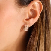 Sarı Altın Baguetta Küpe J Model thumbnail 1