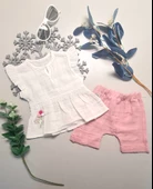 Gülşen Müslin Kız Bebek Takım - 1