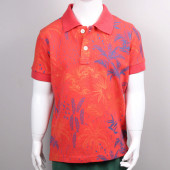 North Star Fashion Polo Yaka Erkek Çocuk T-shirt Nar Çiçeği - 1