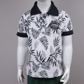 North Star Fashion Polo Yaka Baskılı Nakışlı Erkek Çocuk T-Shirt Beyaz - 1