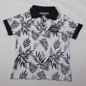 North Star Fashion Polo Yaka Baskılı Nakışlı Erkek Çocuk T-Shirt Beyaz - 2