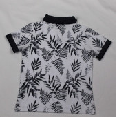 North Star Fashion Polo Yaka Baskılı Nakışlı Erkek Çocuk T-Shirt Beyaz - 3