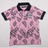 North Star Fashion Polo Yaka Baskılı Nakışlı Erkek Çocuk T-Shirt Pembe - 2