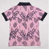 North Star Fashion Polo Yaka Baskılı Nakışlı Erkek Çocuk T-Shirt Pembe - 3