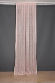 ÇİZGİLİ PUDRA RENK TEK KANAT Hazır dikilmiş Pileli Fon Perde 75*260 cm thumbnail 7