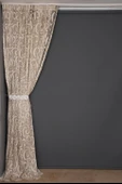 AY MODELİ VİZON RENK TEK KANAT Hazır Dikilmiş Pileli Fon Perde 300*260 Cm thumbnail 5