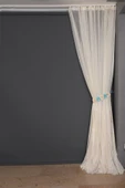 SELVİ DESEN KREM RENK TEK KANAT Hazır dikilmiş Pileli Fon Perde 300*260 cm thumbnail 4