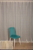 ÇİZGİLİ MODEL KREM RENK TEK KANAT Hazır dikilmiş Pileli Fon Perde 300*260 cm thumbnail 1