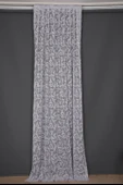 SULTAN 2 GRİ RENK TEK KANAT Hazır dikilmiş Pileli Fon Perde 75*260 cm thumbnail 3