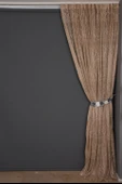 GRANİT MODEL VİZON RENK TEK KANAT Dikilmiş Pileli Fon Perde 300*260 Cm thumbnail 7