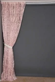 KILINÇ MODEL PUDRA RENK TEK KANAT Hazır Pileli Fon Perde 300*260 thumbnail 6
