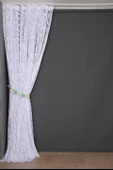 AY MODELİ BEYAZ RENK TEK KANAT Hazır Dikilmiş Pileli Fon Perde 300*260 Cm thumbnail 5