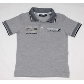 North Star Fashion Polo Yaka Nakışlı Erkek Çocuk T-Shirt Gri - 2