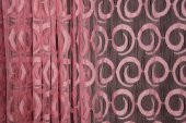 VAKKO  MODEL PEMBE RENK İP PERDE HAZIR DÜĞMELERİ DİKİLMİŞ İP PERDE 300*270 cm - 3