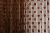 PUANLI MODEL ACI KAHVE RENK HAZIR İP PERDE 300*280 cm - 4
