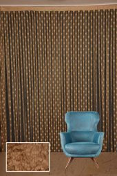 PUANLI MODEL GOLD RENK HAZIR İP PERDE 300*270 cm - 2