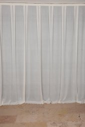 PETEK MODEL KREM RENK TEK KANAT Dikilmiş Pileli Fon Perde 300*260 Cm - 2
