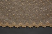 KUŞ MODEL GOLD RENK TEK KANAT Dikilmiş Pileli Fon Perde 300*260 Cm - 3