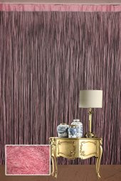 İP MODEL PEMBE RENK İP PERDE 300*280 cm - 2 mm şerit - 2