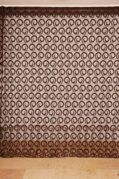 VAKKO  MODEL ACI KAHVE RENK İP PERDE HAZIR DÜĞMELERİ DİKİLMİŞ İP PERDE 300*270 cm - 2