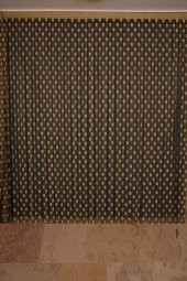 PUANLI ÇİFT RENK GOLD İP PERDE HAZIR DÜĞMELERİ DİKİLMİŞ İP PERDE 300*270 cm - 2