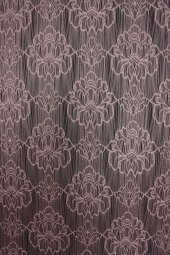 ÖRÜMCEK  MODEL PEMBE RENK İP PERDE HAZIR DÜĞMELERİ DİKİLMİŞ İP PERDE 300*280 cm - 1