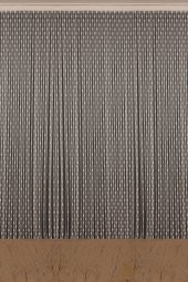 KÜÇÜK PUANLI MODEL KREM RENK HAZIR  DİKİLMİŞ İP PERDE 300*270 cm - 2